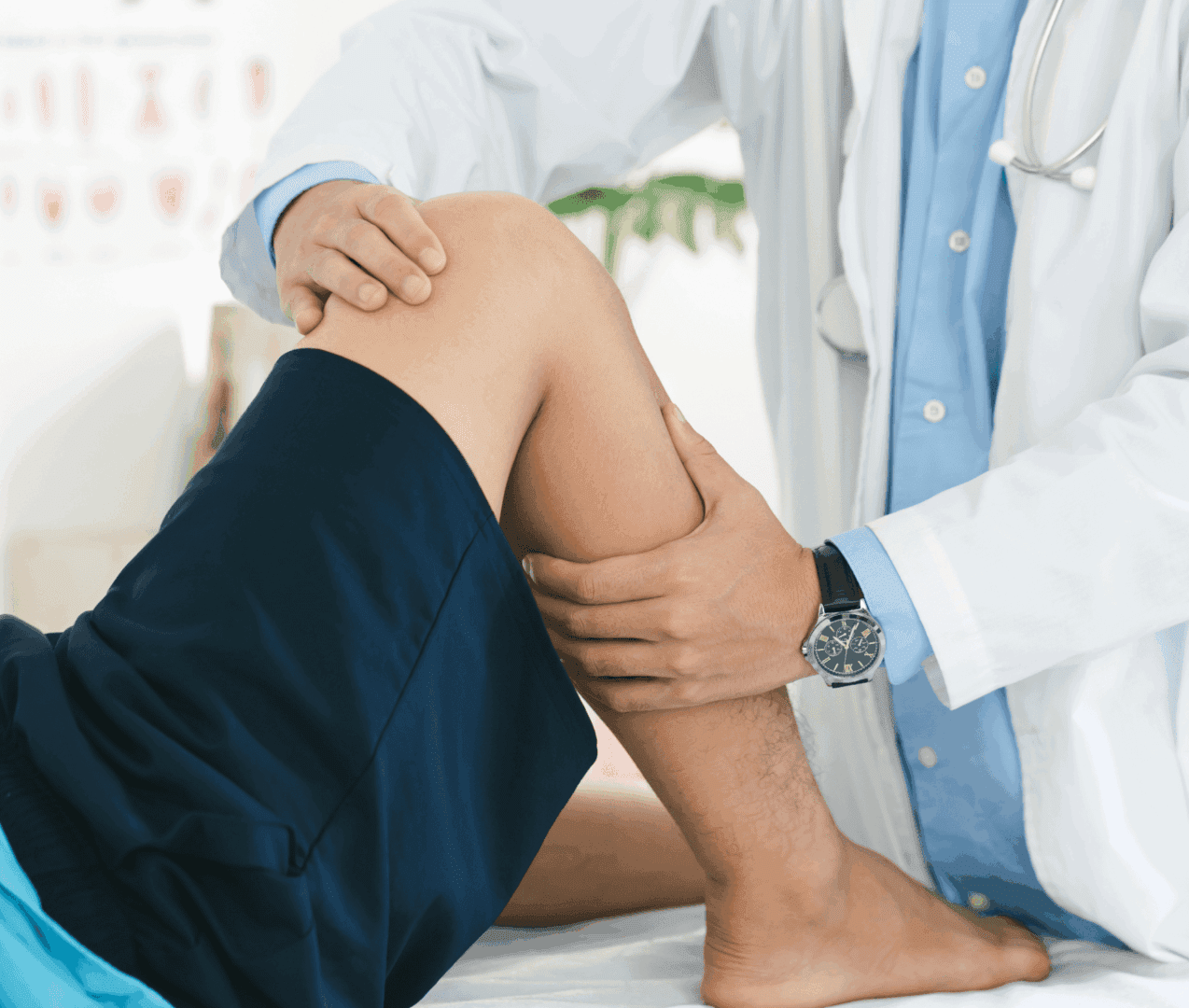 An orthopedic doctor working with a patient in Springfield, MA.